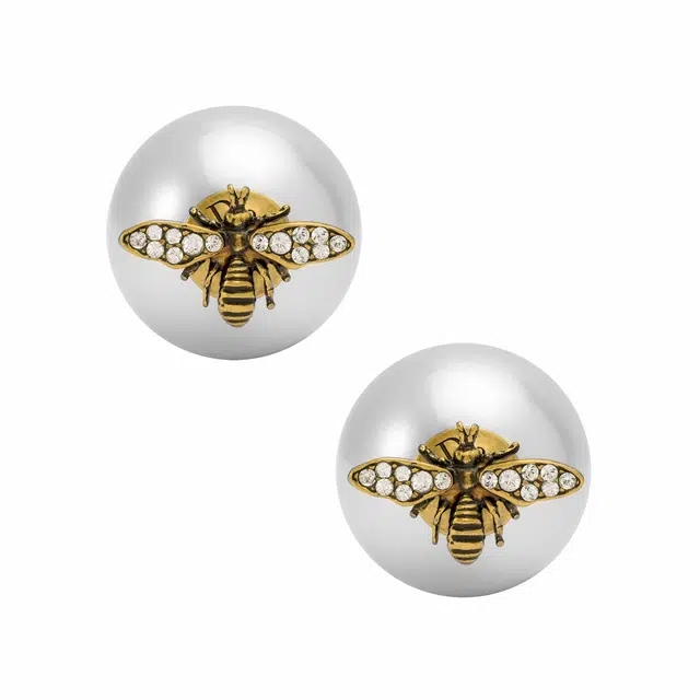 DIOR Elegant Metal Resin Crystal Earrings