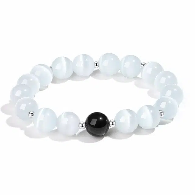 普陀山文创 【普陀山官方已过香】新中式转运珠平安吉祥古风 时来运转好运连连静心纳福上岸轻奢气质#好运 黑曜石 手串 男女同款情侣款