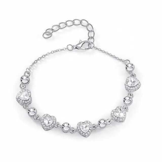 阡陌 怦然心动爱心恋语 小众饰高级感清新甜美风轻奢 合金 手链 女款