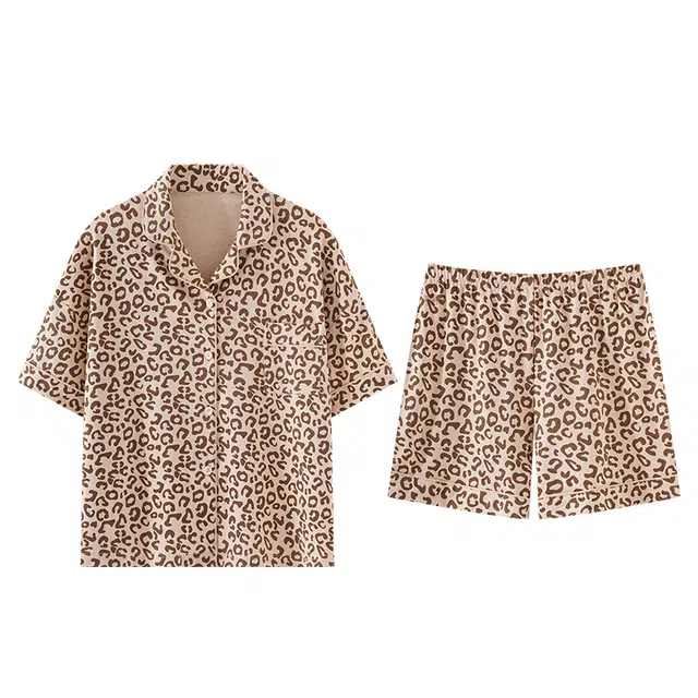 欧诗帛 可爱短袖高级感薄款可出门睡衣套装 女款 图片色