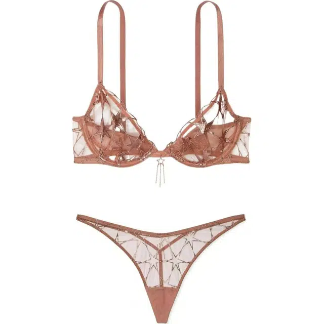 Victoria's Secret V Bra Set Brown