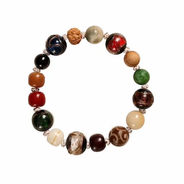 琉堇 乙巳蛇年 五色香灰转运珠 佛珠子破太岁 五路财神多宝#好运 菩提根 手串 男女同款情侣款