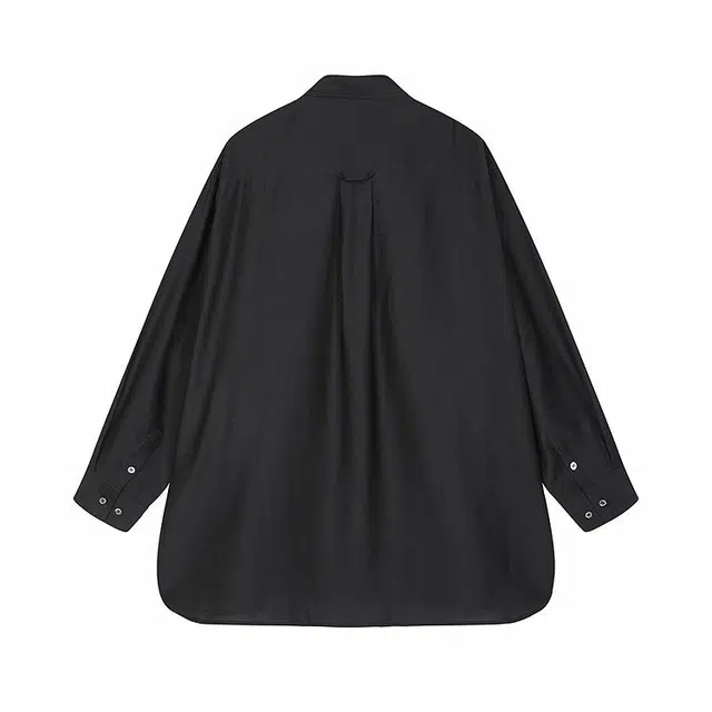 速写 纯色宽松日常简约休闲长袖衬衫 男款