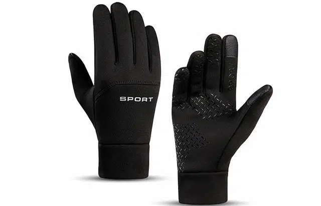 优幽兰 秋冬季摩托车百搭潮流防滑耐磨防风防寒加绒加厚骑车保暖 小众设计感五指分指 耐用护手 棉 钓鱼 滑雪手套 男女同款情侣款