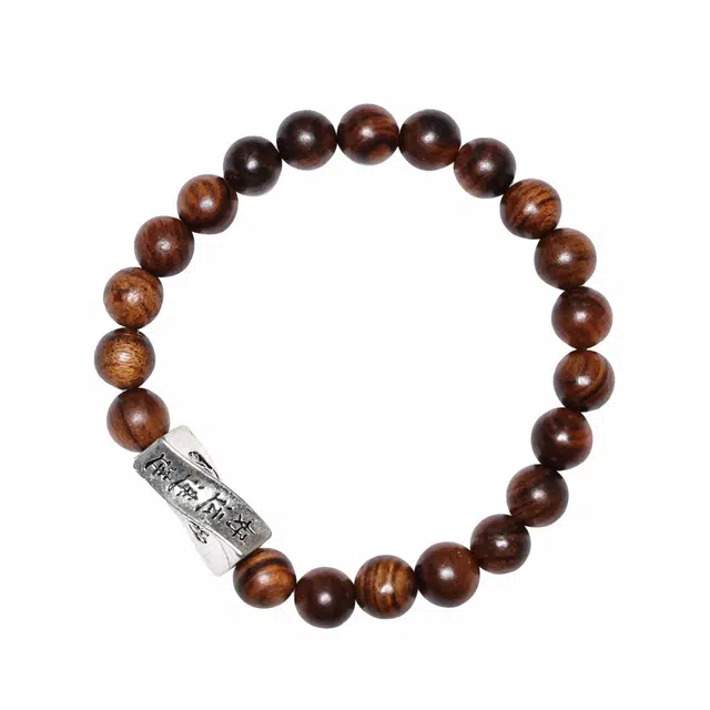 仙友 新中式国潮好运连连高级感招财纳福单圈文玩佛珠简约复古个性潮酷念珠考试上岸盘玩#好运配饰 花梨木 手串 男女同款情侣款