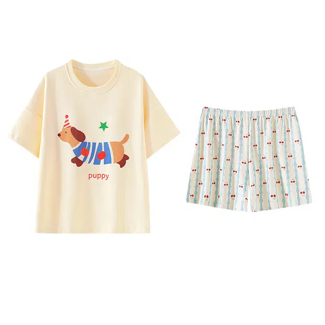 欧诗帛 带胸垫休闲可外穿舒适睡衣套装 女款 图片色