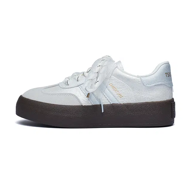 小鹿米利 校园潮流学院风 休闲百搭德训鞋 复古时尚  厚底增高轻便 防滑耐磨 低帮 板鞋 女