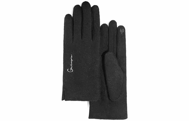 优幽兰 百搭实用随身便携纯色  潮流骑车 防寒防冻东北加绒加厚旅游小众 保暖五指护手 绒线手套 女款