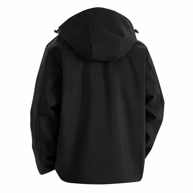 雅鹿  山系简约户外百搭登山运动轻便青少年连帽宽松休闲外套  防水防风防泼水透气冲锋衣 男女同款