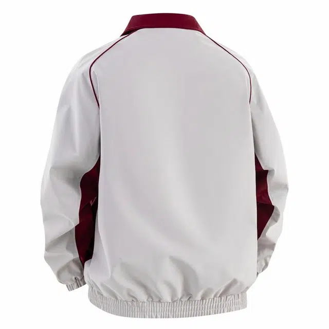 雅鹿 复古撞色拼接学院风百搭宽松休闲户外运动高街翻领教练夹克外套 男女同款