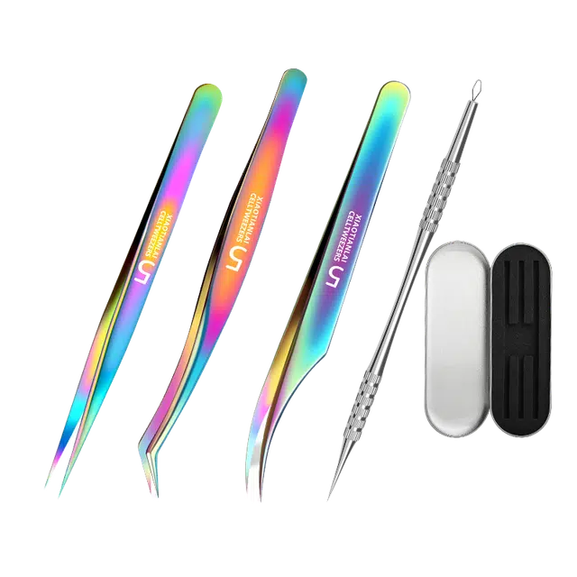 小天籁 细胞夹黑头超细 镊子高精密粉刺针 美容院专用清洁痘痘工具暗疮针清