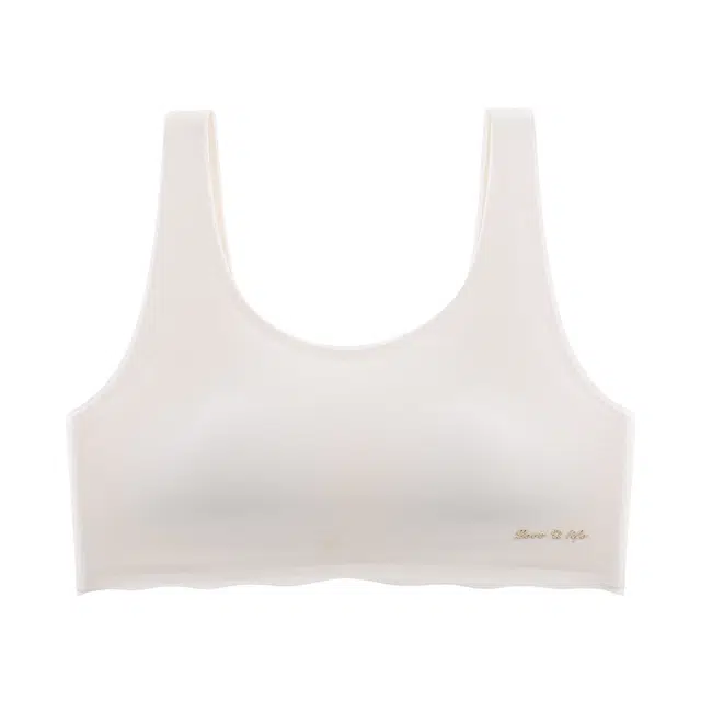 俏佳人 发育期无痕美背运动防震裸感无钢圈固定杯文胸 女款 组合装