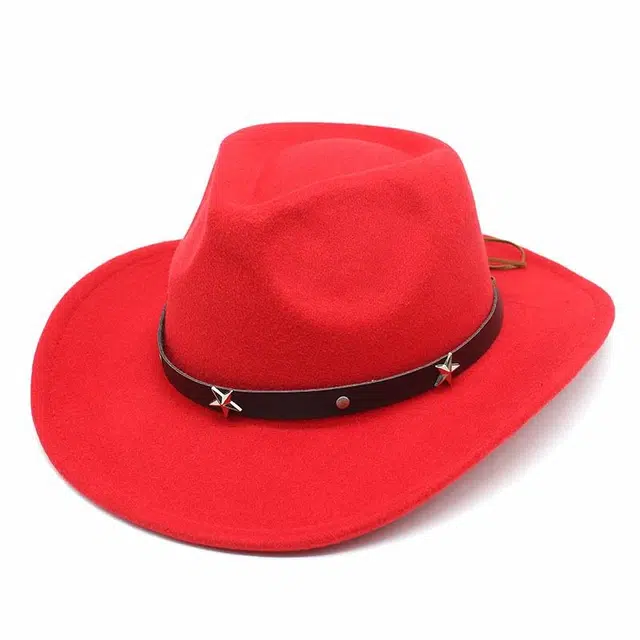木林森 西部牛仔帽草原旅行装备川西旅行穿搭西北沙漠藏式骑马 毛呢 礼帽 男女同款情侣款