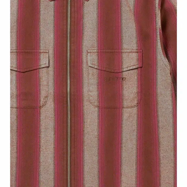 Supreme FW23 FW23 WEEK13 STRIPE FLANNEL ZIP UP SHIRT