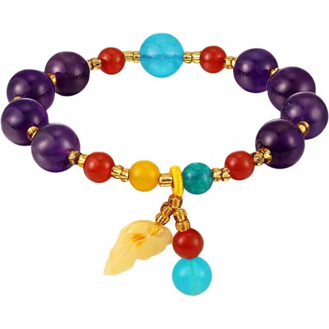 【聚财绝绝紫】 喜钻 九紫离火运 智慧之石有钱途 水晶葡萄 独特设计感精致小众 水晶 手串 女款