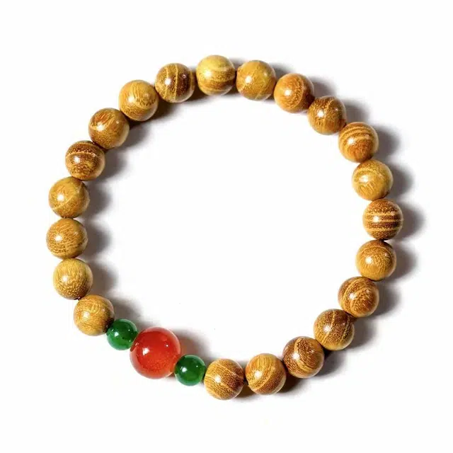 仙友 新中式国潮好运连连转运珠高级感招财纳福双圈文玩佛珠简约复古个性潮酷念珠考试上岸盘玩#好运配饰 黄金檀 手串 男女同款情侣款