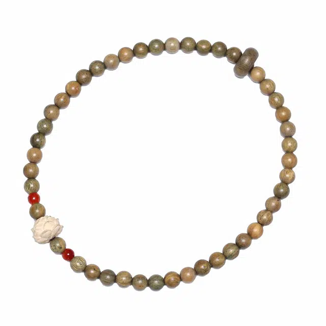 仙友 国潮新中式高级感好运连连招财纳福双圈文玩莲花佛珠简约香盒复古个性潮酷念珠考试上岸盘玩#好运 绿檀 手串 男女同款情侣款