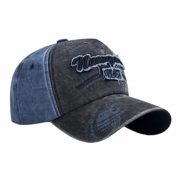 俞兆林 水洗飞边贴布立体刺绣字母青年做旧遮阳帽 棉 鸭舌帽 男女同款情侣款