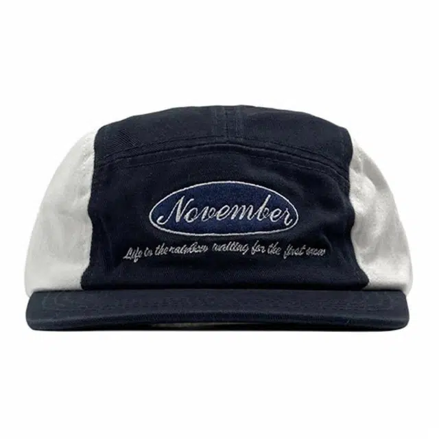 优莲茵 韩国小众刺绣字母拼色平檐帽全棉水洗复古软顶五片帽遮阳 棉 棒球帽 男女同款情侣款