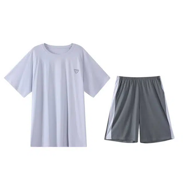 好福份 简约风休闲舒适家居服睡衣套装 男款 图片色