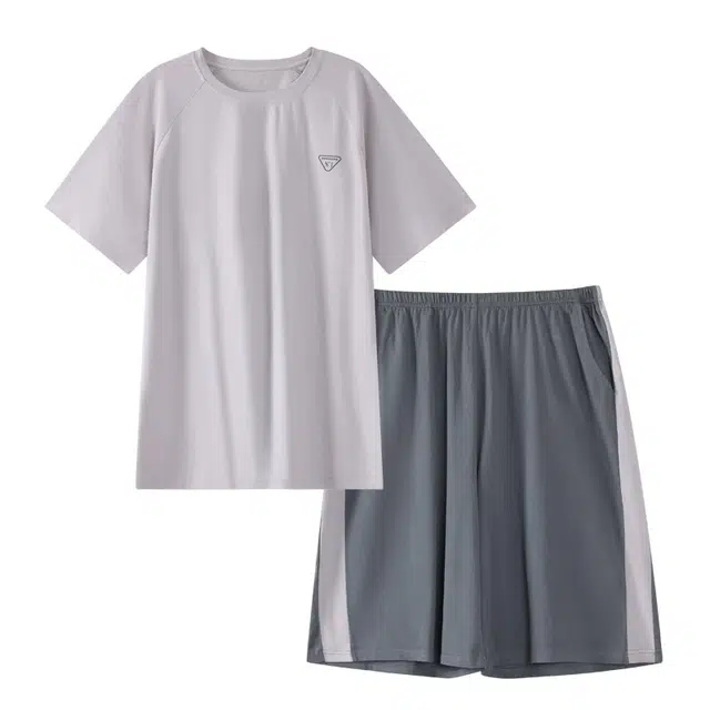 好福份 休闲简约风舒适家居服睡衣套装 男款 图片色