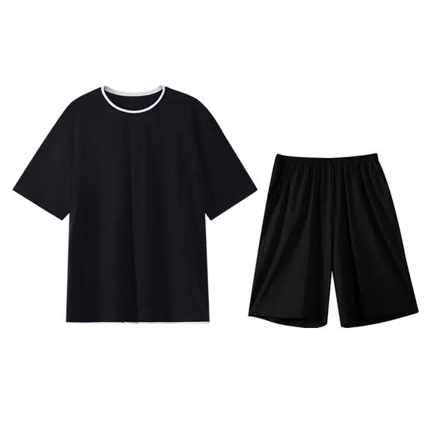 好福份 可外穿简约风舒适休闲家居服睡衣套装 男款 图片色