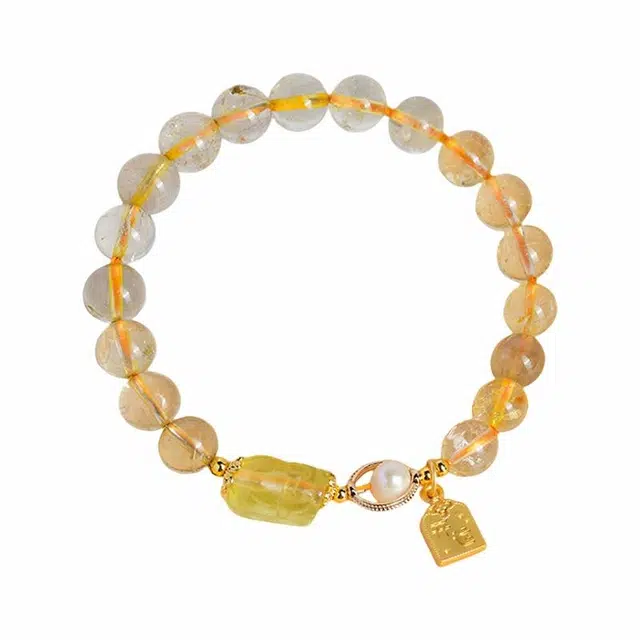 凯真 八方来财 多财多福 貔貅招财转运开运事业运爆棚旺桃花黄发晶 告白款手饰礼盒装#好运 水晶 手串 男女同款情侣款