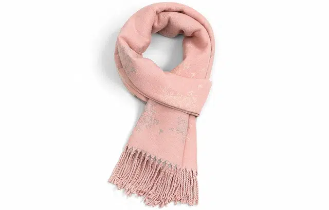 优幽兰 经典款发财树图案防风防寒保暖护脖子休闲 绒线围巾 女款