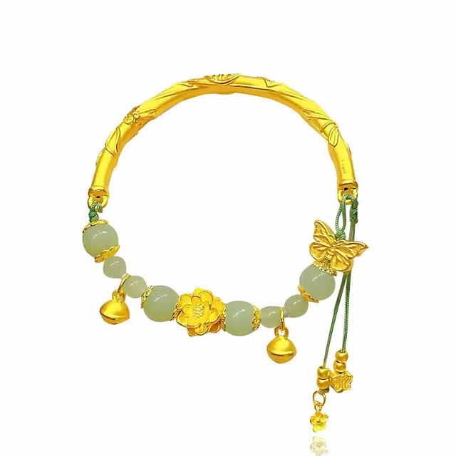 饰伴 蝶舞花语 新中式国潮轻奢 轻盈蝶翼 小众设计闪缩璀璨光芒 日常百搭时尚高级 合金 手链 女款