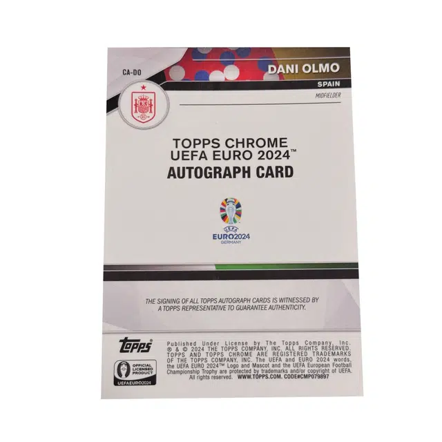 Topps Chrome Spain Barcelona Olmo Autograph Silver Refractor