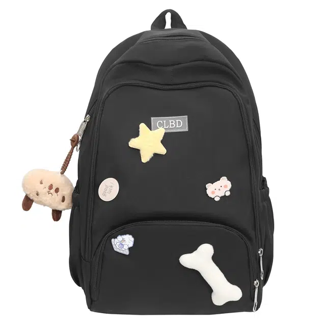 草丛喵喵喵 休闲日常通勤学院校园日常潮流个性简约设计轻便多功能 尼龙 双肩包 男女同款情侣款 多色