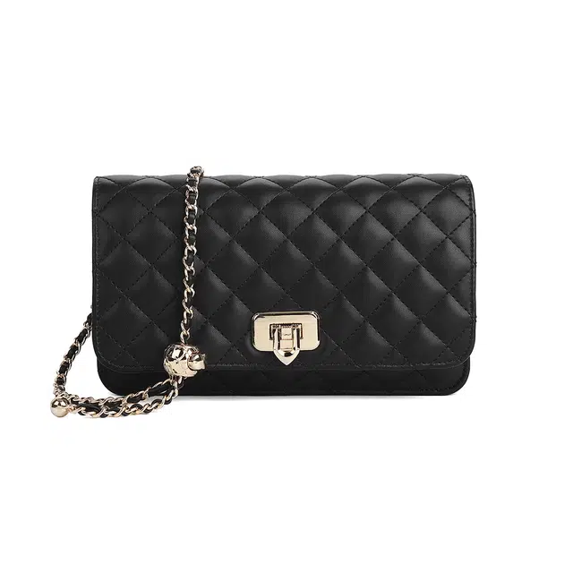 稻草人 优雅小香风菱格 牛皮 小金球链条包 斜挎包 常规 女款 酒红/黑色/米白