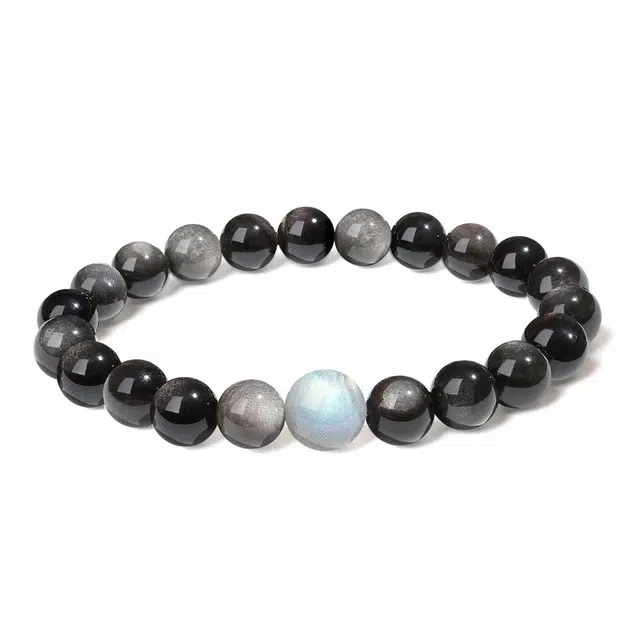 【普陀山官方已过香】 普陀山文创 新中式时来运转温柔气质 平安纳福招财转运珠串珠手饰#好运 黑曜石 手串 男女同款情侣款