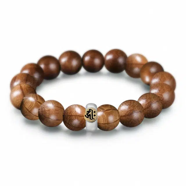 京华录 时来运转檀木文玩佛珠盘玩手把件生肖守护神 好运转运礼盒#好运 六道木 木作手串 男女同款情侣款