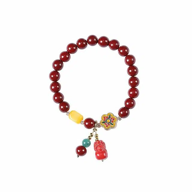 京华录 招财纳福新中式国风吞金兽貔貅 国潮轻奢小众高级感 好运转运礼盒串珠#好运 朱砂 手串 男女同款情侣款