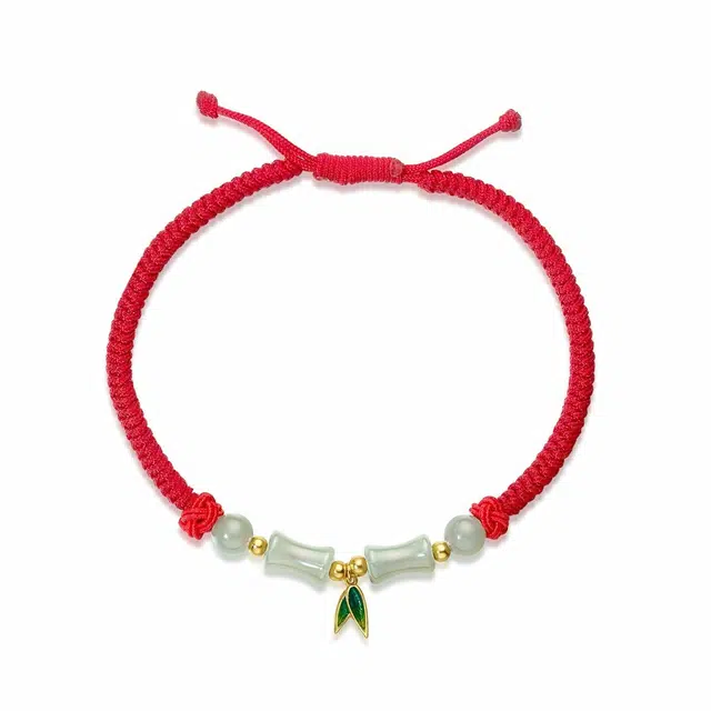 喜钻 新中式知足常乐   百搭设计感两色可选 精致小众 玉髓 手链 男女同款情侣款