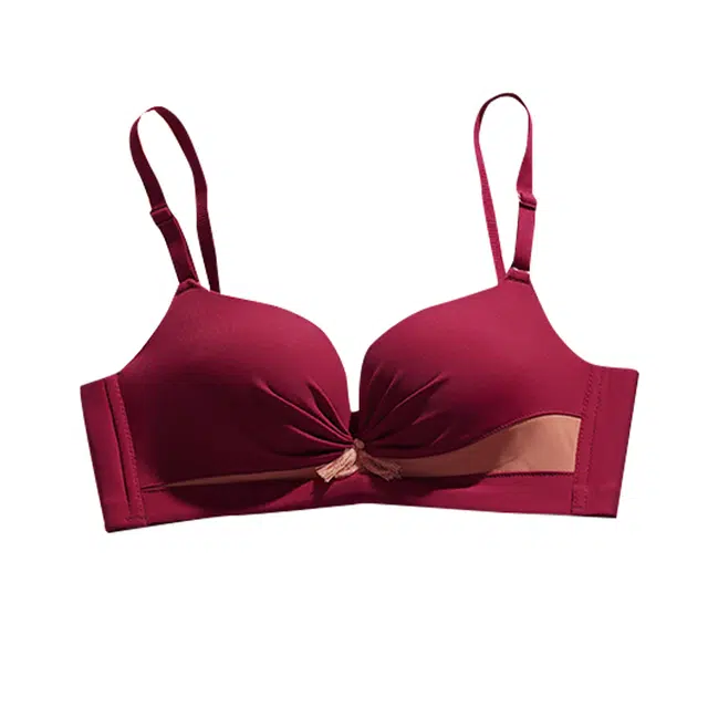 欧诗帛 本命年无钢圈小胸聚拢可爱甜美文胸 女款 红色