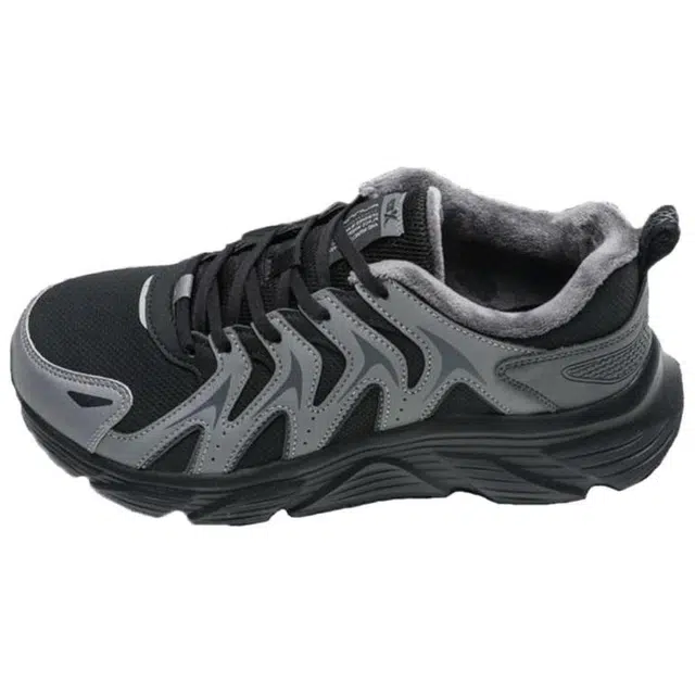 特步 舒适百搭 减震耐磨 低帮 生活休闲鞋 男款 黑灰