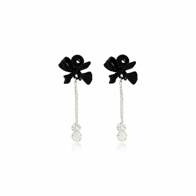 饰伴 蝴蝶结流苏气质冷淡风甜美潮流复古森系温柔可爱百搭 合金 耳环 女款