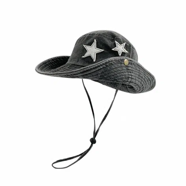 MUYKUY Retro Star Western Hat