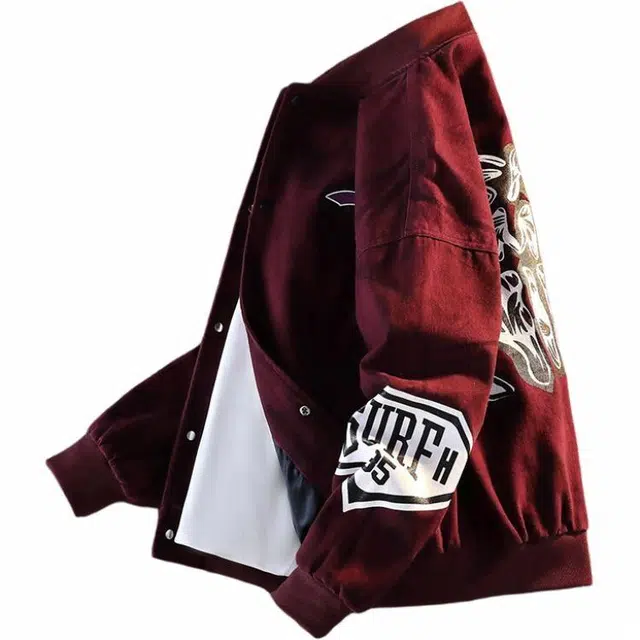 雅鹿 潮牌慵懒风贴布绣时尚百搭宽松休闲通勤户外运动防风透气夹克外套 男女同款