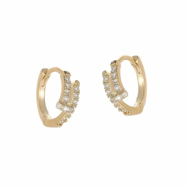 骊碧 巴黎轻奢玫色钉子小众独特耳扣通勤简约高级耳饰女小巧实用高档浪漫有意义 铜 耳环 女款