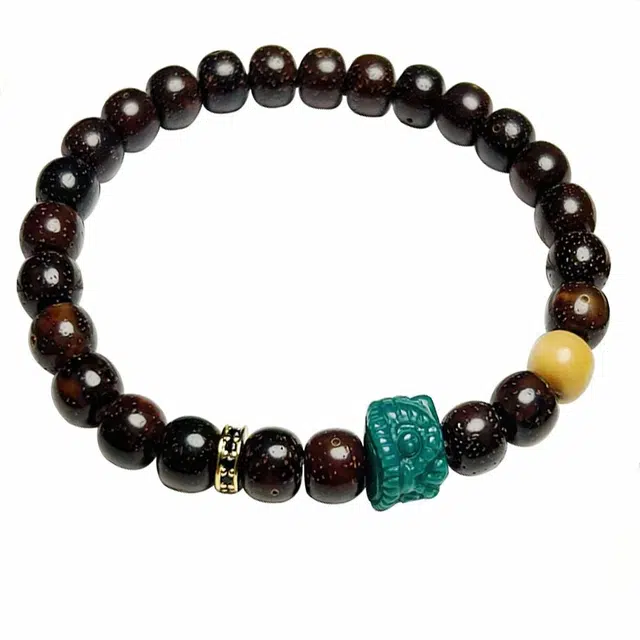 天纵 新中式潮流文玩佛珠 助事业学业开运配饰  小众设计高级感 祥瑞国潮醒狮招财纳福 星月菩提 手串 男女同款情侣款