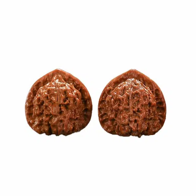 富珠汇 狮舞财路瑞狮纳财四座楼麒麟纹官帽把玩 苹果圆 圆起财缘苹安聚财新中式小众 桃核 把件 男女同款情侣款