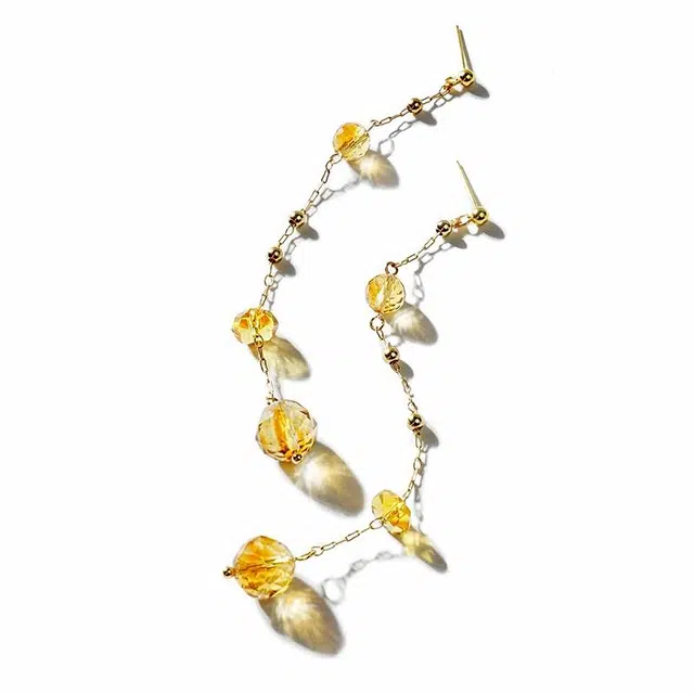 【八方来财】 凤凰涅磐  招财黄晶转运珠耳饰新中式流苏原创设计小众高级#好运 水晶 耳环 女款