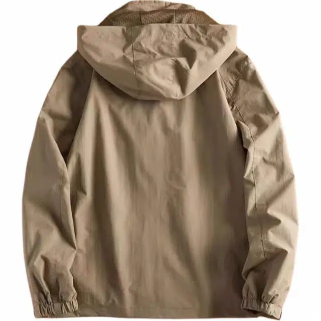 雅鹿 春秋季纯色三防宽松运动装可脱卸帽长袖夹克外套 男款