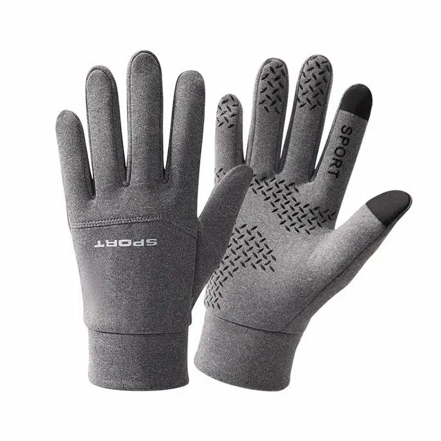 俞兆林 冬天骑行摩托车防风加绒加厚男士冬季户外钓鱼保暖防寒 防滑 运动手套 男款