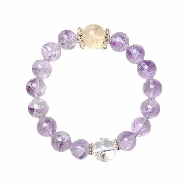 龙弗 【紫气东来】美学紫定胜天祥瑞之兆新中式东方美学紫色梦幻事业有成水逆退散祥瑞之兆时来运转 水晶 手串 女款