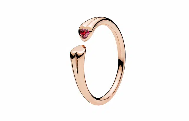 Pandora Two Hearts Ring Rose Gold