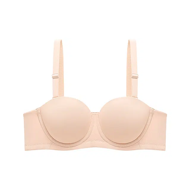 草本初色 防滑聚拢软钢圈上托光面抹胸无痕隐形文胸 女款